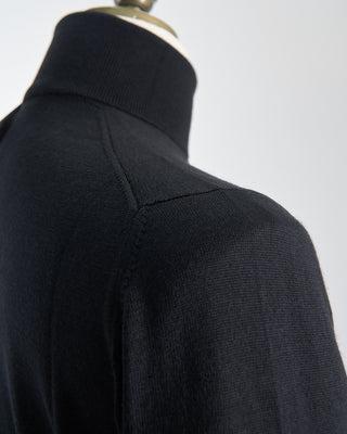 Gran Sasso Lightweight Wool Turtleneck Black  5