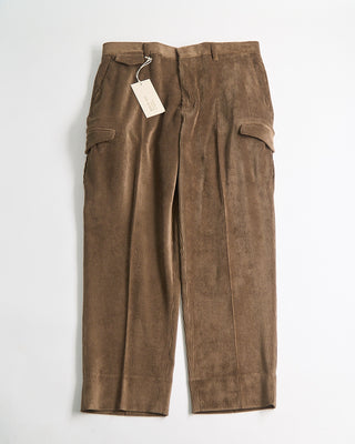 Briglia 1949 Easy Fit Luxury Corduroy Cargo Pants Mocha 2337