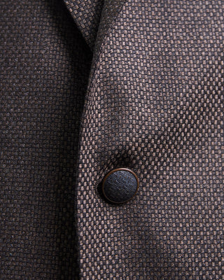 Tagliatore Elegant Micro Check Perfect Fit Soft Wool  Cashmere Sport Jacket Black  Brown  4