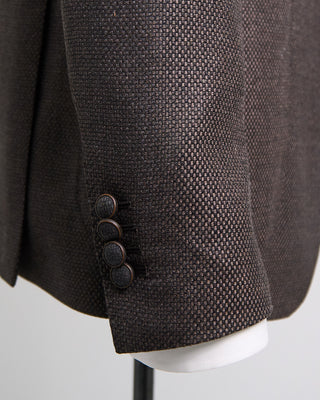 Tagliatore Elegant Micro Check Perfect Fit Soft Wool  Cashmere Sport Jacket Black  Brown  6