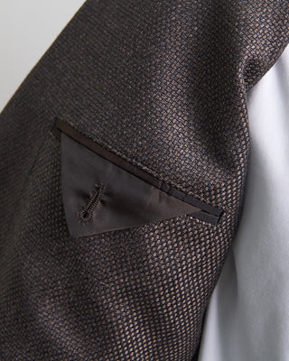 Tagliatore Elegant Micro Check Perfect Fit Soft Wool  Cashmere Sport Jacket Black  Brown  7