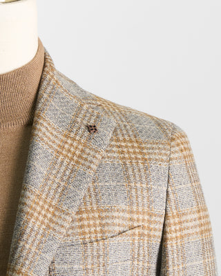Tagliatore Butterscotch Check Perfect Fit Soft Wool Sport Jacket Grey 1722