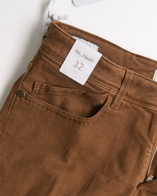 Re HasH Rubens Tailored Fit Superstretch Bull Denim Pants Tobacco 0 4