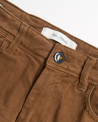 Re HasH Rubens Tailored Fit Superstretch Bull Denim Pants Tobacco 0 5