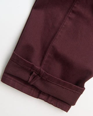 Re HasH Rubens Tailored Fit Stretch Cavalry Twill 5 Pocket Pants Bordeaux 0 2