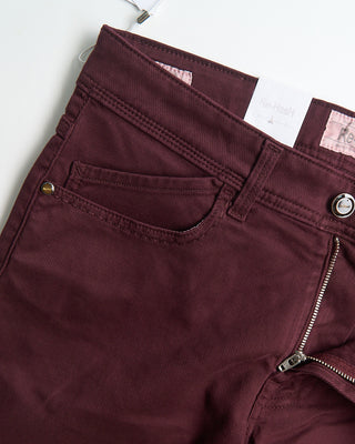 Re HasH Rubens Tailored Fit Stretch Cavalry Twill 5 Pocket Pants Bordeaux 0 4