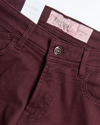 Re HasH Rubens Tailored Fit Stretch Cavalry Twill 5 Pocket Pants Bordeaux 0 5