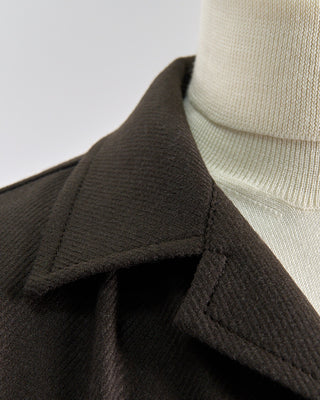 Tagliatore Dressy Wool Stretch Shirt Jacket Brown 535