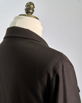 Tagliatore Dressy Wool Stretch Shirt Jacket Brown 537