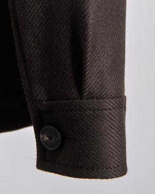 Tagliatore Dressy Wool Stretch Shirt Jacket Brown 539