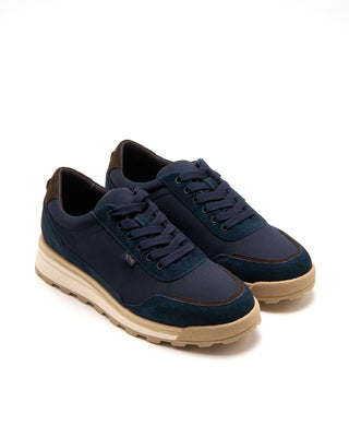 Paul  Shark College Canvas Suede Sneakers Navy 3799