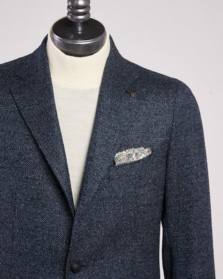 Tagliatore Static Melange Twill Wool Soft Jacket Denim 1  1 
