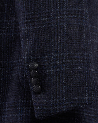 Tagliatore Wool Boucle Blue  Black Check Sport Jacket Blue  Black 11 2043