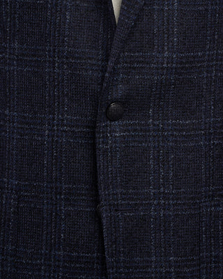 Tagliatore Wool Boucle Blue  Black Check Sport Jacket Blue  Black 12 2042