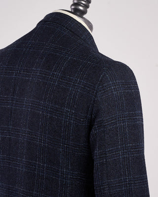 Tagliatore Wool Boucle Blue  Black Check Sport Jacket Blue  Black 15 2041