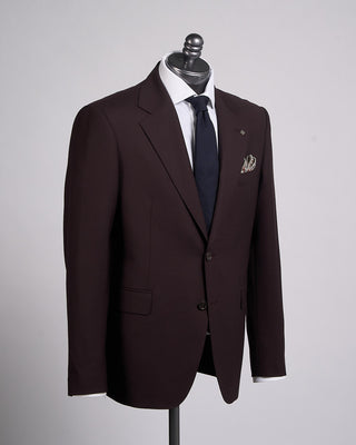 Tagliatore Elegant Burgundy Stretch Wool Suit Burgundy 3 2372
