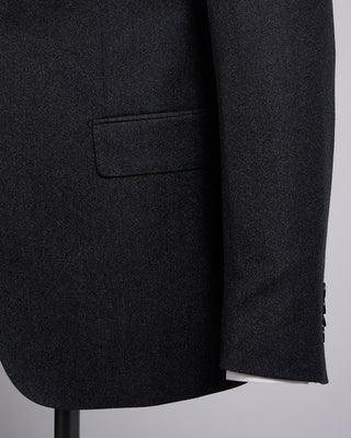 Tagliatore Super 110s Marled Gunmetal Blue Wool Suit Gunmetal 12
