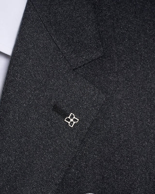 Tagliatore Super 110s Marled Gunmetal Blue Wool Suit Gunmetal 13