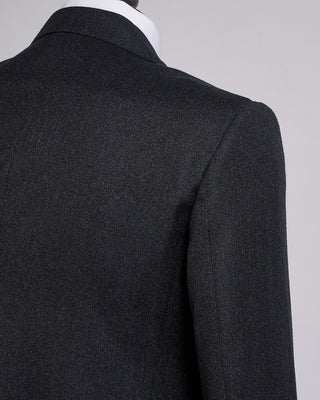 Tagliatore Super 110s Marled Gunmetal Blue Wool Suit Gunmetal 16