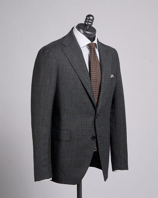 Tagliatore Light Blue Glencheck Wool Vesuvio Fit Soft Suit Grey  Black 1 2315