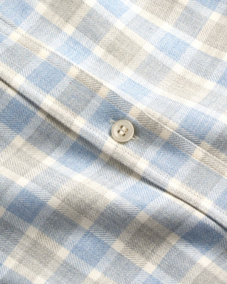 Paul  Shark Flannel Cotton Shirt Light Blue 1 4076