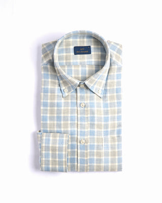 Paul  Shark Flannel Cotton Shirt Light Blue 3 4217