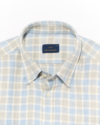 Paul  Shark Flannel Cotton Shirt Light Blue 7 4763