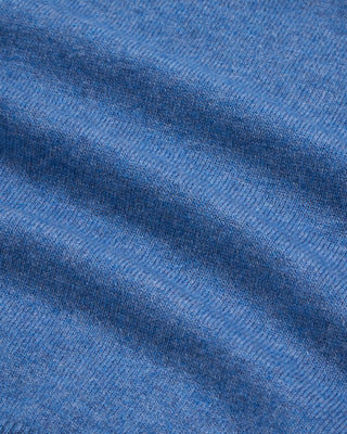 Gran Sasso Mock Zip Wool Sweater With Elbow Patch Blue 4 2871