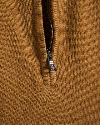 Paul  Shark Shark Tag Soft Cool Touch Wool Half Zip Sweater Tobacco 1 6746