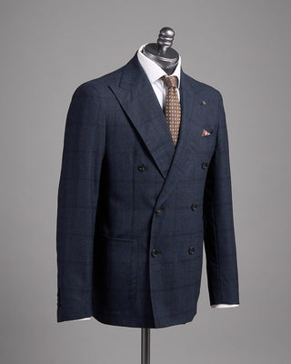 Tagliatore Tonal Check Wool Vesuvio Fit Db Soft Suit Navy 2 2436