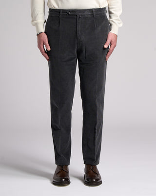 Briglia 1949 Cotton Lyocell Silky Smooth Corduroys Gunmetal 3 5745