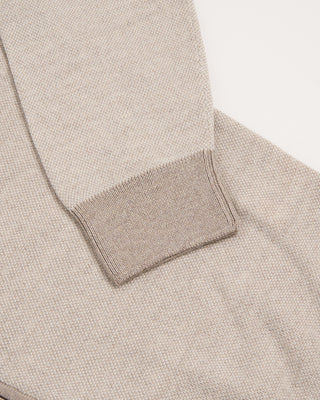 Gran Sasso Birdseye Knit Full Zip Sweater Beige 4 2747