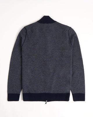 Gran Sasso Birdseye Knit Full Zip Sweater Grey 13 2677