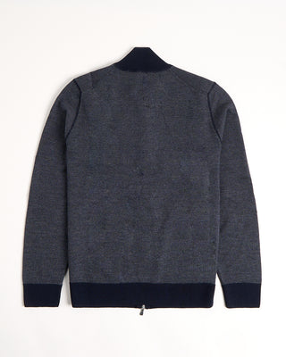 Gran Sasso Birdseye Knit Full Zip Sweater Grey 13 2816