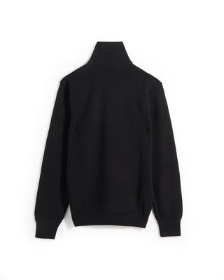 Paul  Shark Shark Tag Tech Wool Half Zip Sweater Black 12 6753