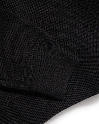 Paul  Shark Shark Tag Tech Wool Half Zip Sweater Black 6 6751