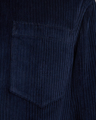Paul  Shark Corduroy Overshirt With Moon Badge Navy 04