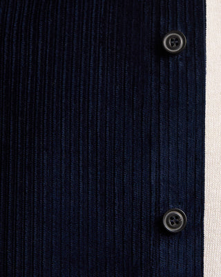 Paul  Shark Corduroy Overshirt With Moon Badge Navy 06