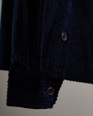 Paul  Shark Corduroy Overshirt With Moon Badge Navy 07