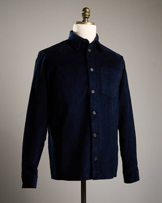 Paul  Shark Corduroy Overshirt With Moon Badge Navy 09