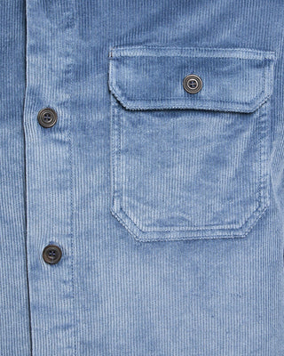 Paul  Shark Corduroy Overshirt With Moon Badge Light Blue 1 2294