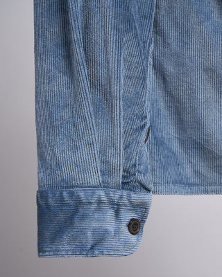 Paul  Shark Corduroy Overshirt With Moon Badge Light Blue 4 2292