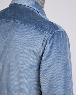 Paul  Shark Corduroy Overshirt With Moon Badge Light Blue 7 2296