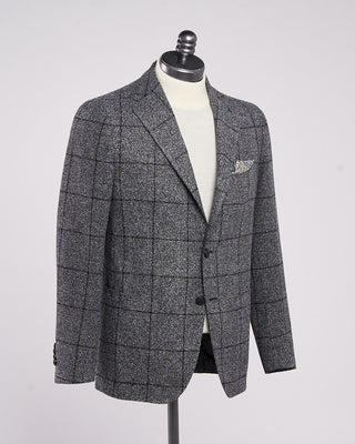 Tagliatore Tech Wool Boucle Check Sport Jacket Black  White 3 2056