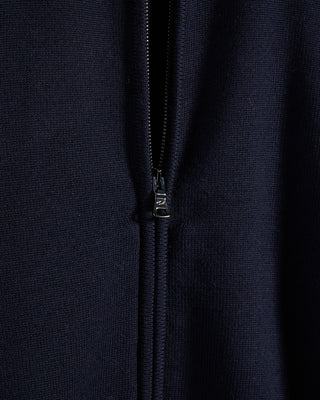 Paul  Shark Shark Tag Soft Cool Touch Wool Full Zip Sweater Navy 3 6741
