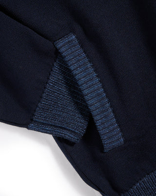 Paul  Shark Shark Tag Soft Cool Touch Wool Full Zip Sweater Navy 4 6742