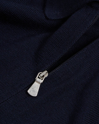 Gran Sasso Long Sleeve Zip Wool Polo Navy 1 2864