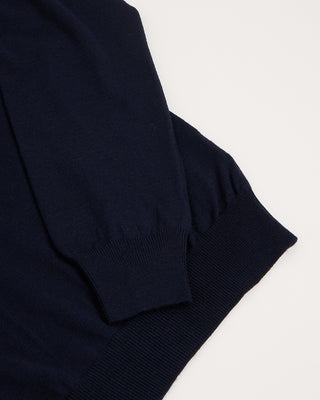 Gran Sasso Long Sleeve Zip Wool Polo Navy 2 2865