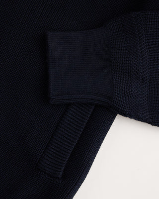 Paul  Shark Shark Tag Tech Wool Full Zip Sweater Navy 3 1842
