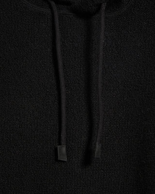 Gran Sasso Fur Stitch Hoodie Black 12 6090